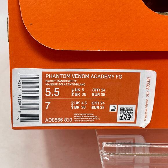 Nike Phantom Venom Academy FG Soccer Cleats Brand New Womens 7 : 0,0,1:S1480 NIB - Picture 13 of 16